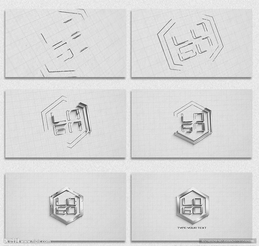 金屬質(zhì)感企業(yè)LOGO片頭AE模