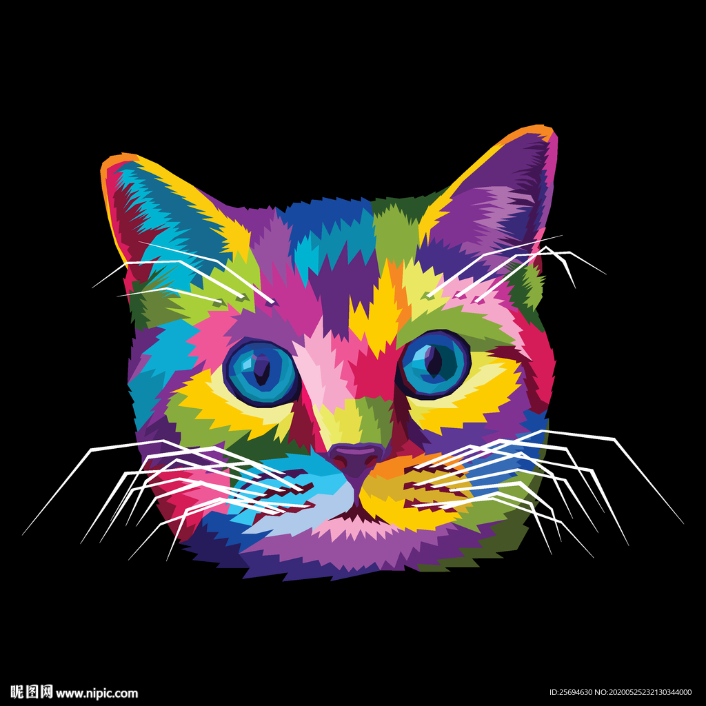 彩色可爱猫咪头像