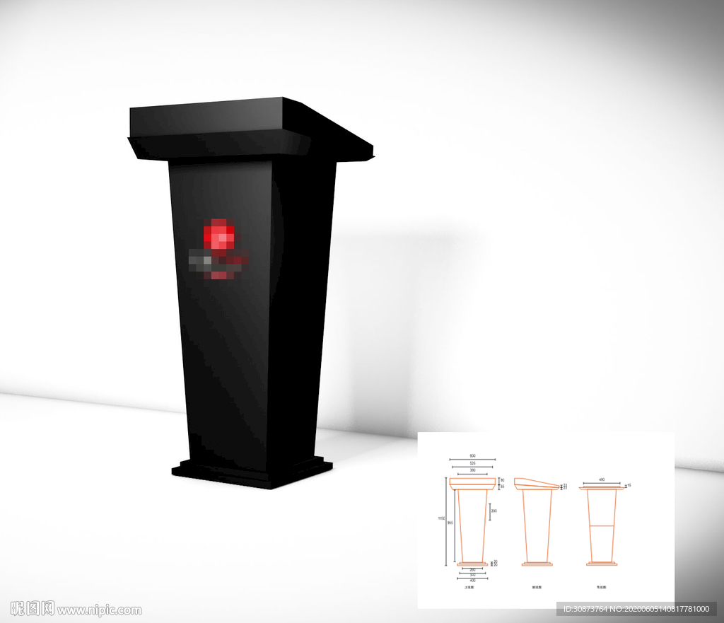 饭店接待台设计可用于讲台演讲