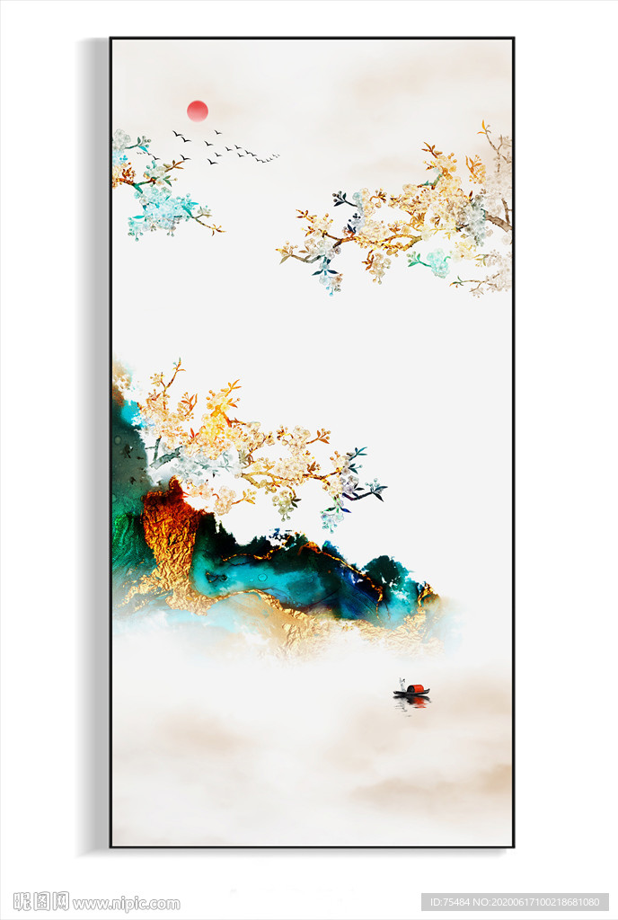 新中式花鸟山水装饰画