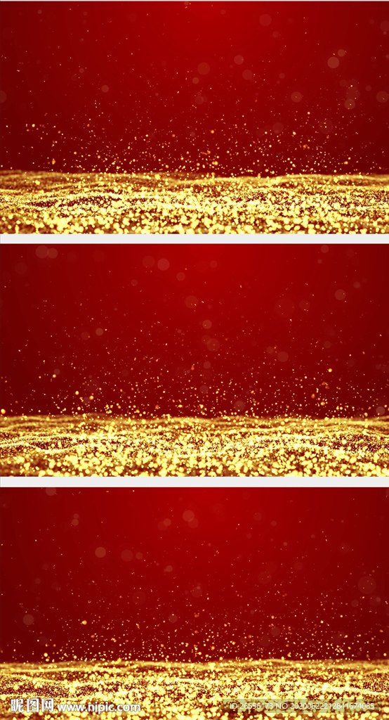 红色海洋粒子LED背景视频