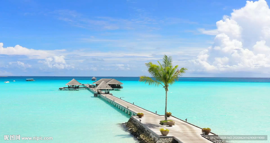 在清澈的海水中的碼頭景觀