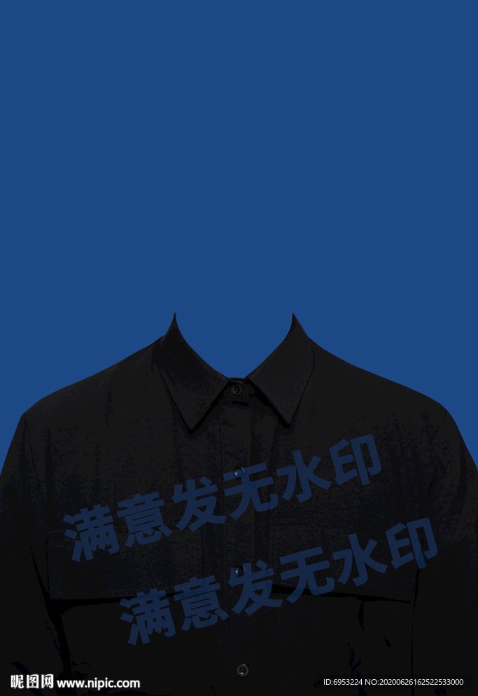 證件照黑色襯衫