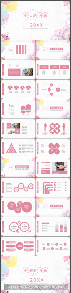 清新述職匯報計劃總結通用ppt