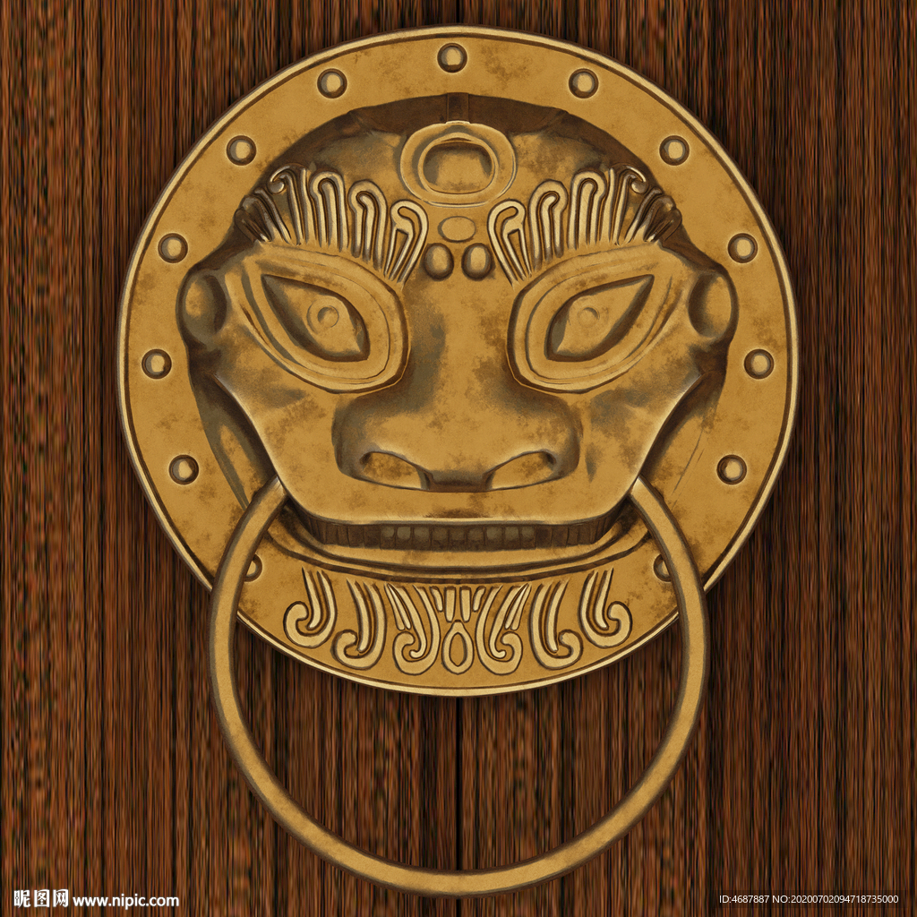 獸首門栓 門拉環(huán)