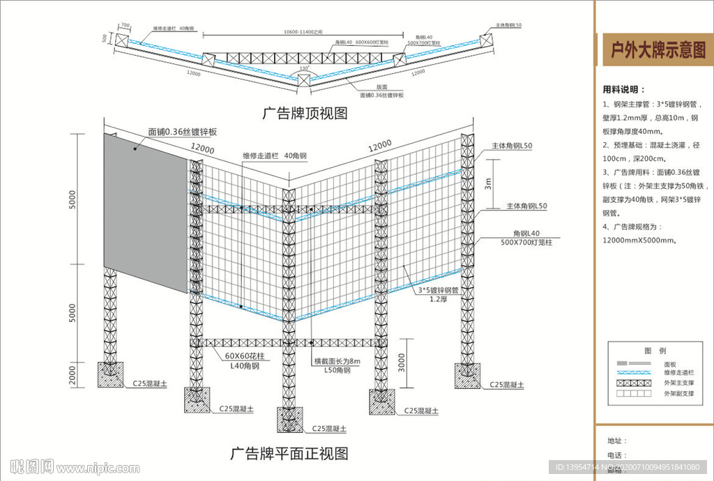 大牌示意圖