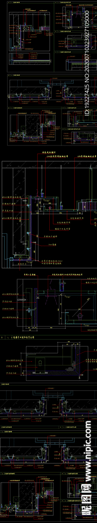 工装电梯间节点CAD图纸