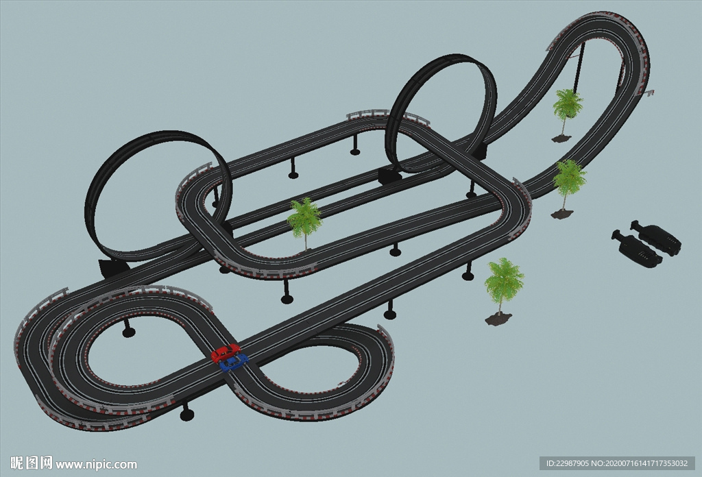 赛车赛道模型图片