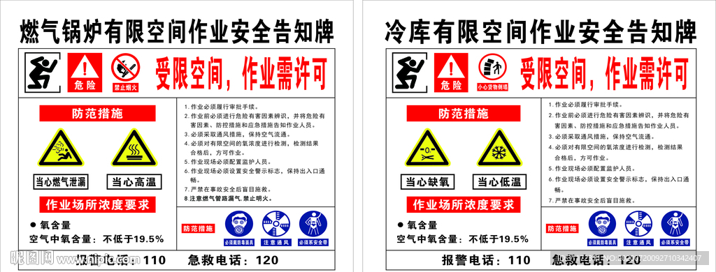 有限空間作業(yè)指示牌
