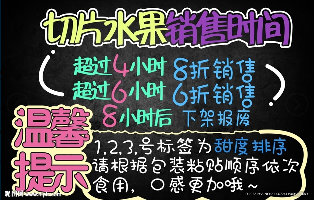 切片水果銷售時間