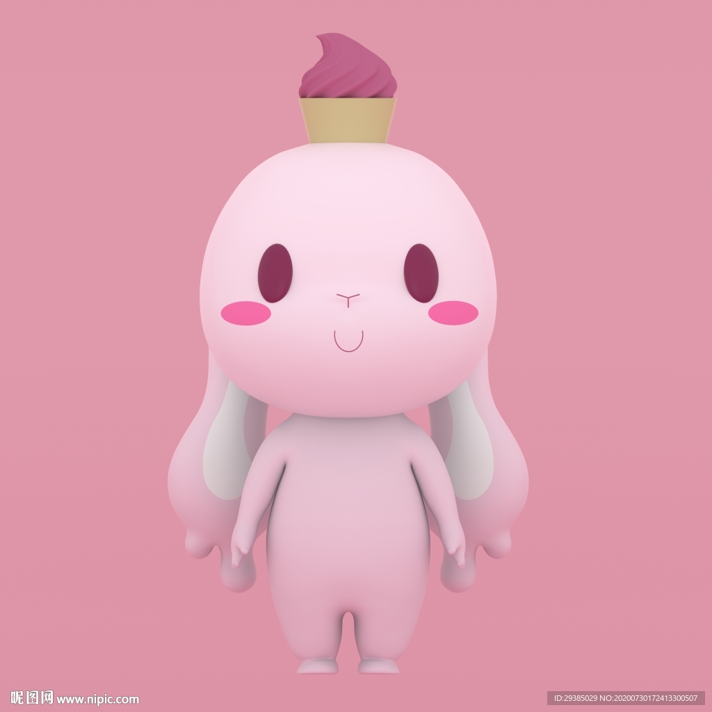 卡通小粉兔