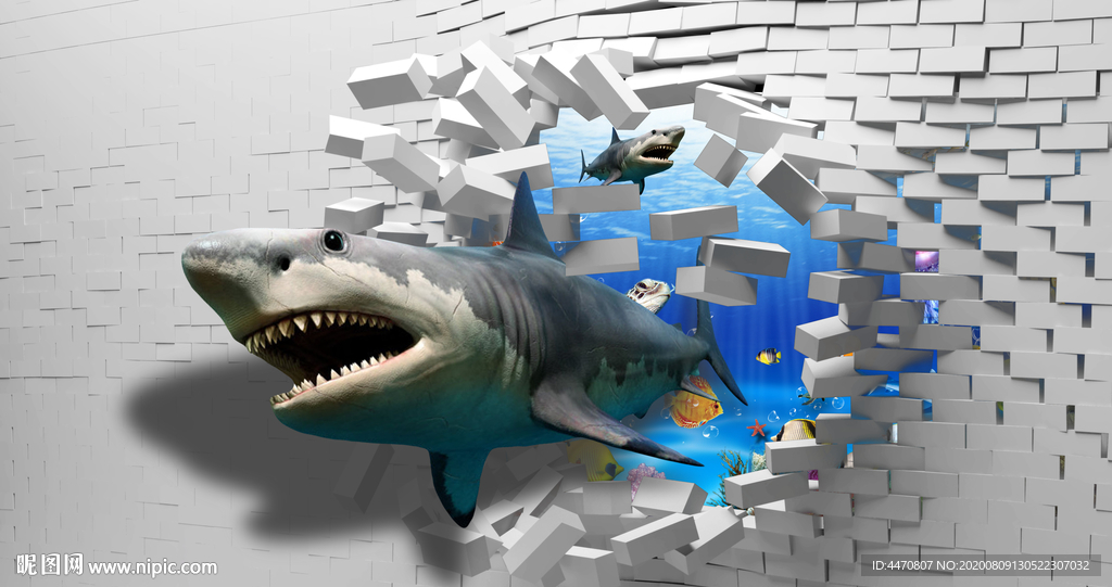 3D鲨鱼海底世界