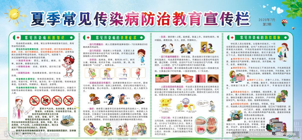 夏季常見傳染病防治宣傳欄