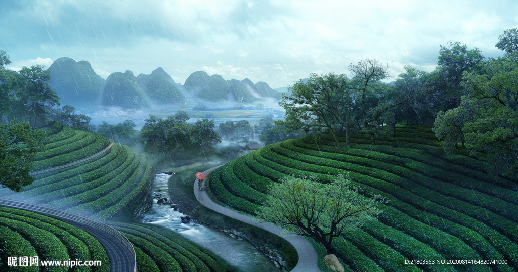 景觀效果圖茶園效果圖景區(qū)效果圖