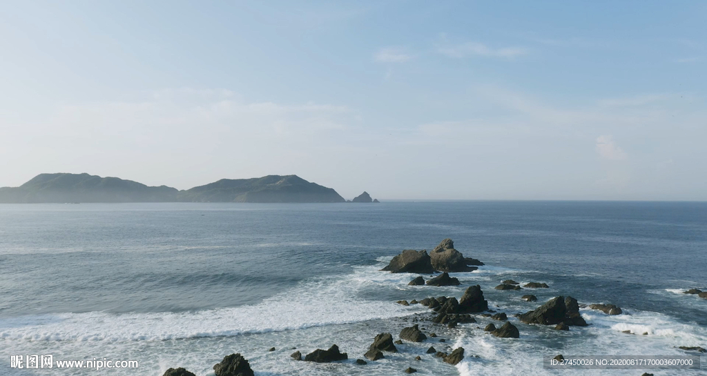 海邊巖石 大海