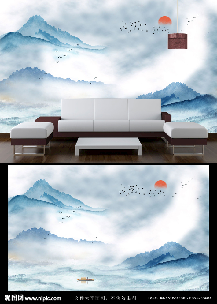 山水背景墻