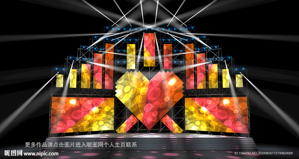 七夕情人節(jié)舞美設(shè)計（無燈光）