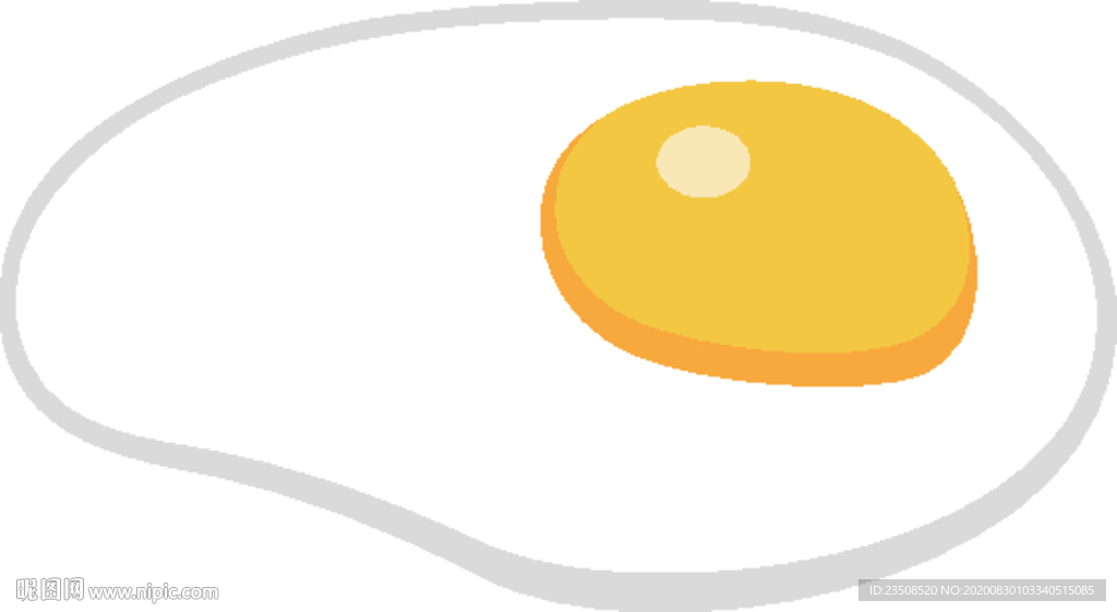 卡通煎鸡蛋插画图标