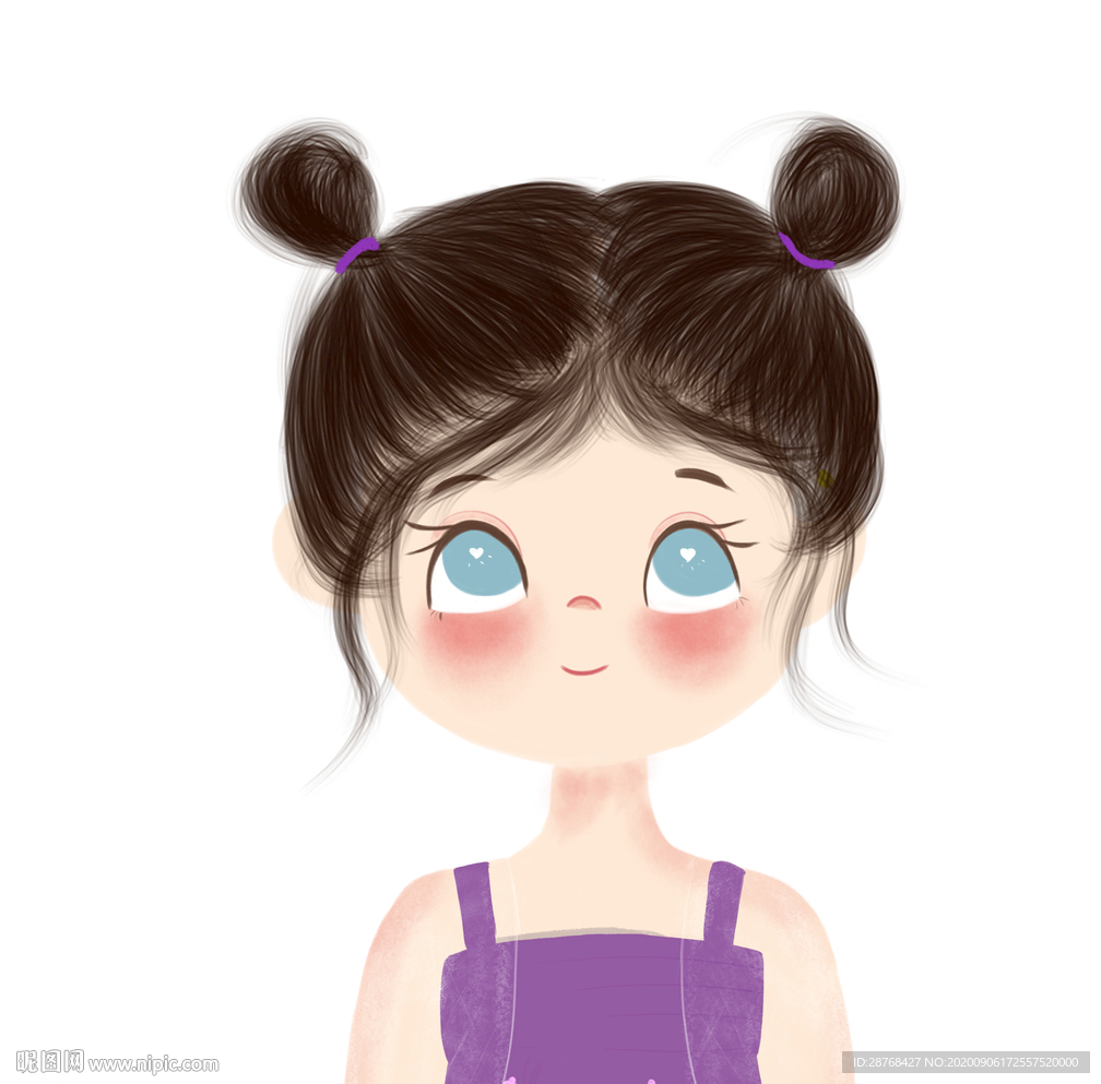 可愛小女孩插畫