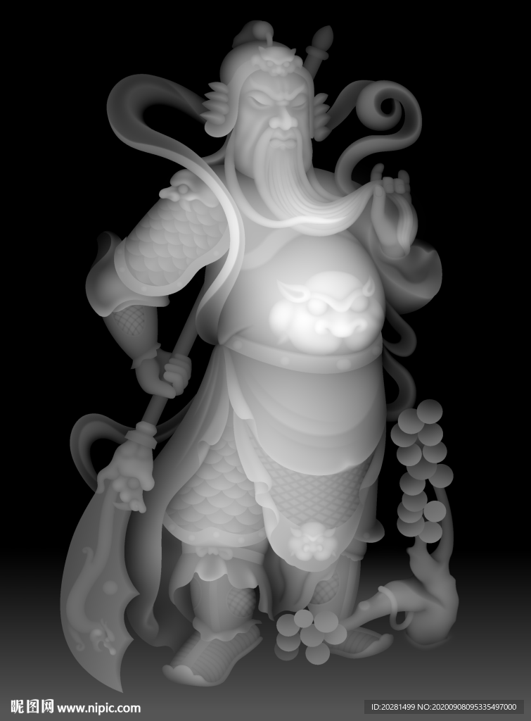 關(guān)公灰度圖 關(guān)羽灰度圖