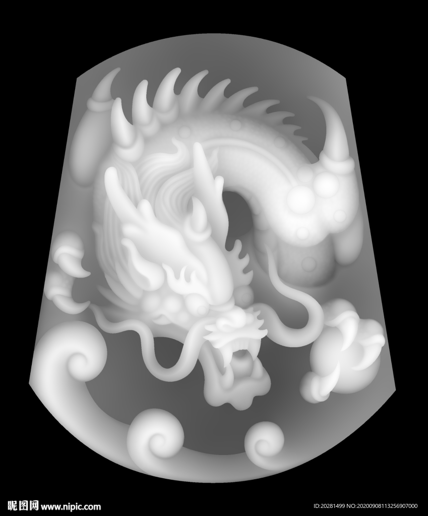龍牌灰度圖
