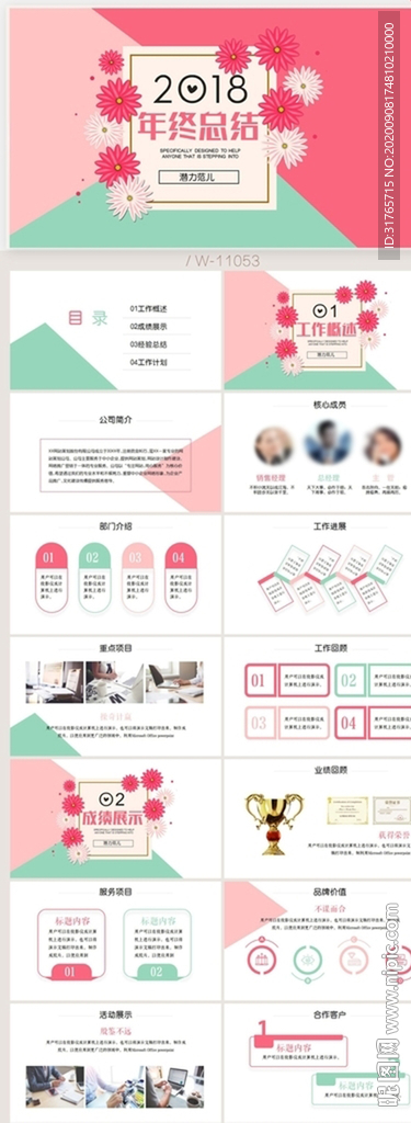 2020粉色簡約年終總結(jié)PPT