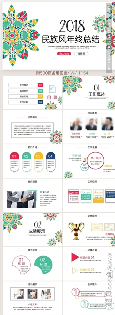 2020民族風年終總結PPT