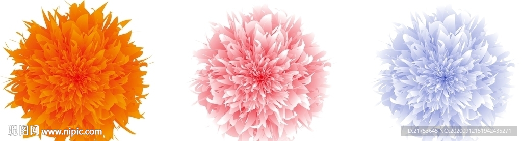 矢量漸變花