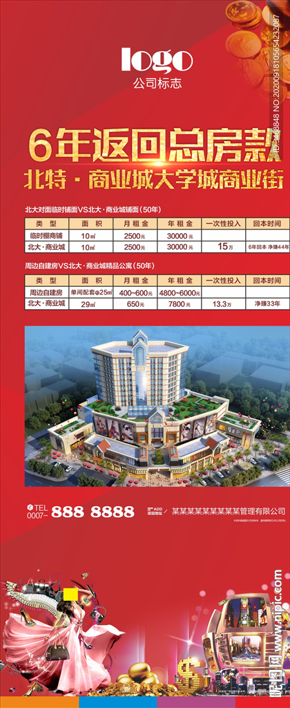 高檔BB2創(chuàng)富商業(yè)街區(qū)x展架