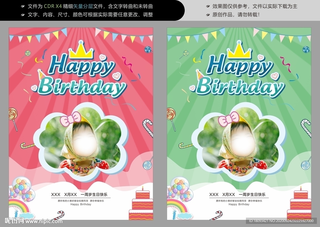 周歲生日 展板海報