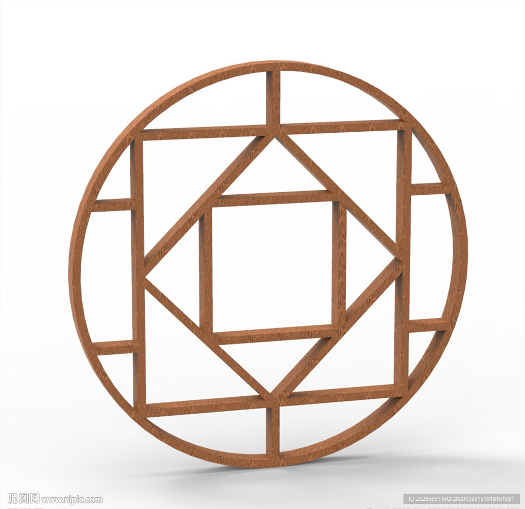 中式窗戶C4D模型KS工程文件