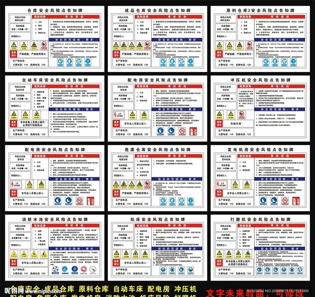 安全风险点告知牌设计图 广告设计 广告设计 设计图库 昵图网