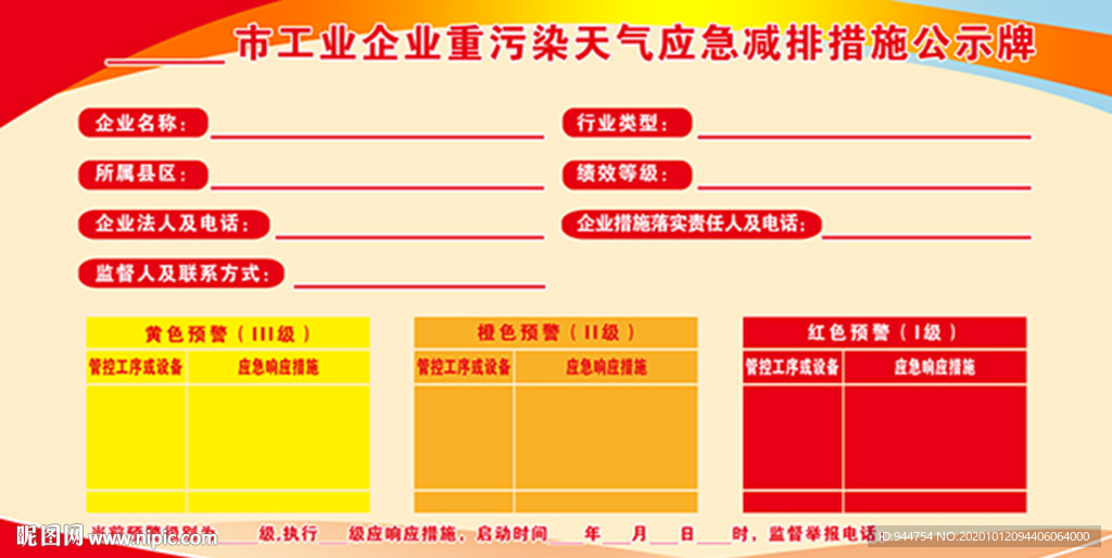 工業(yè)企業(yè)重污染天氣應(yīng)急減排措施
