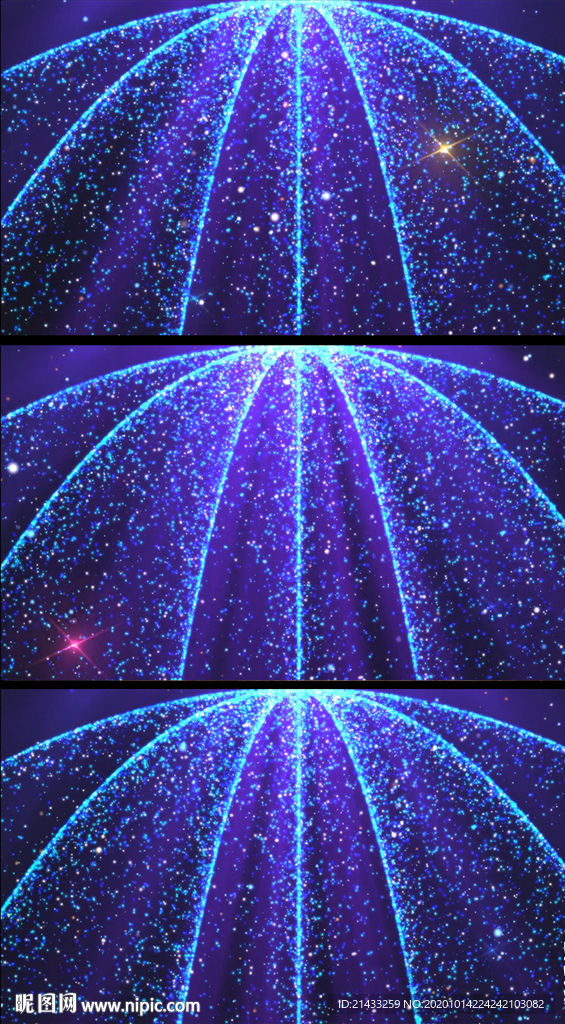 蓝色粒子光束动态视频素材