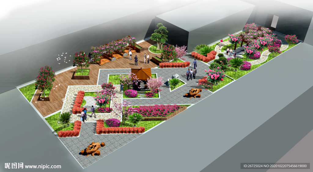 屋顶花园景观设计案例效果图