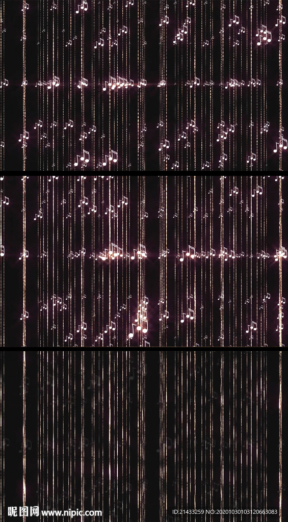閃爍音樂符號線條背景視頻