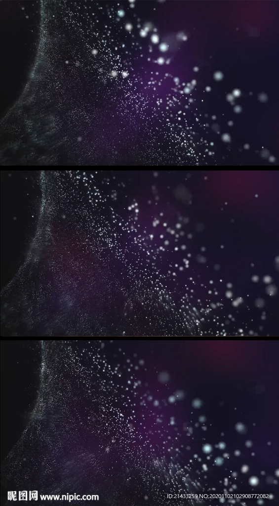 粒子飘荡紫色背景视频素材