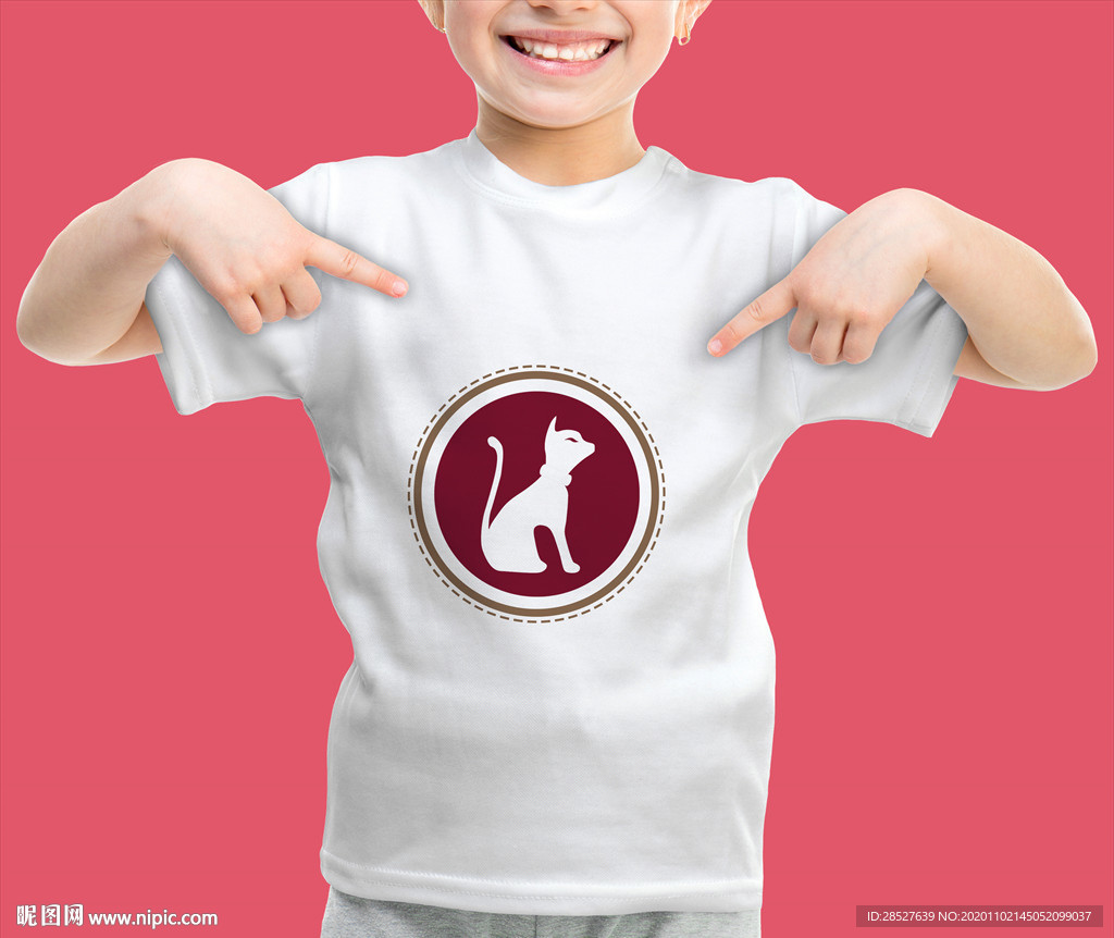 品牌logo儿童T恤样机