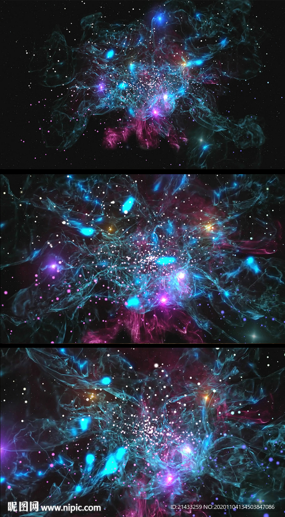 动态抽象星系背景视频
