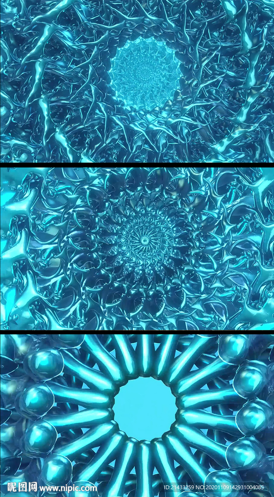 藍色動態舞臺魔幻背景視頻