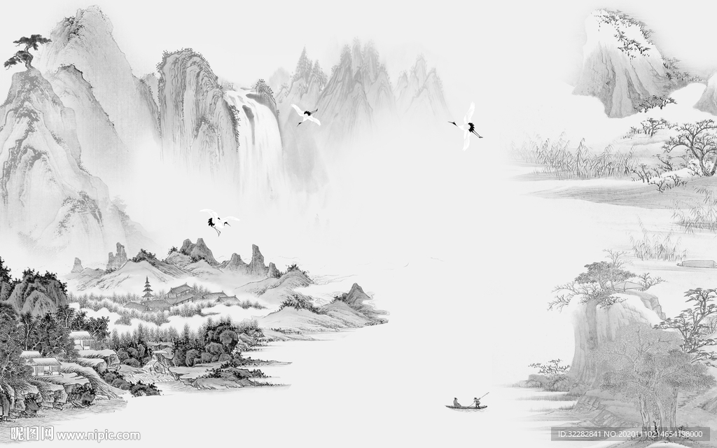 gray168元(cny×关 键 词:高档 超大气山水画 tif分层 灰