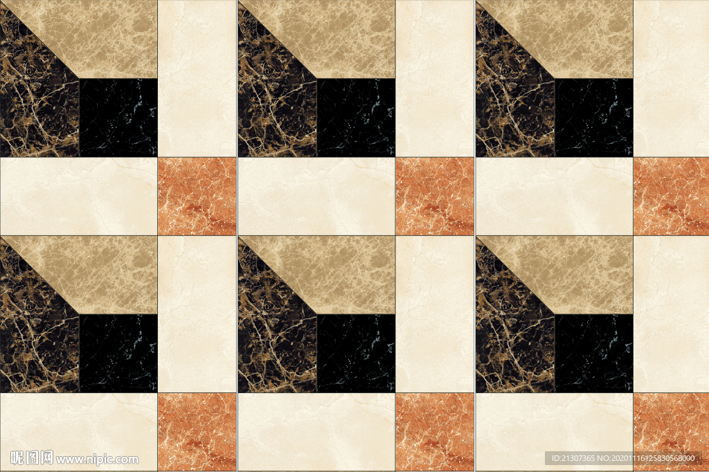 高清瓷砖拼花材贴图现代几何