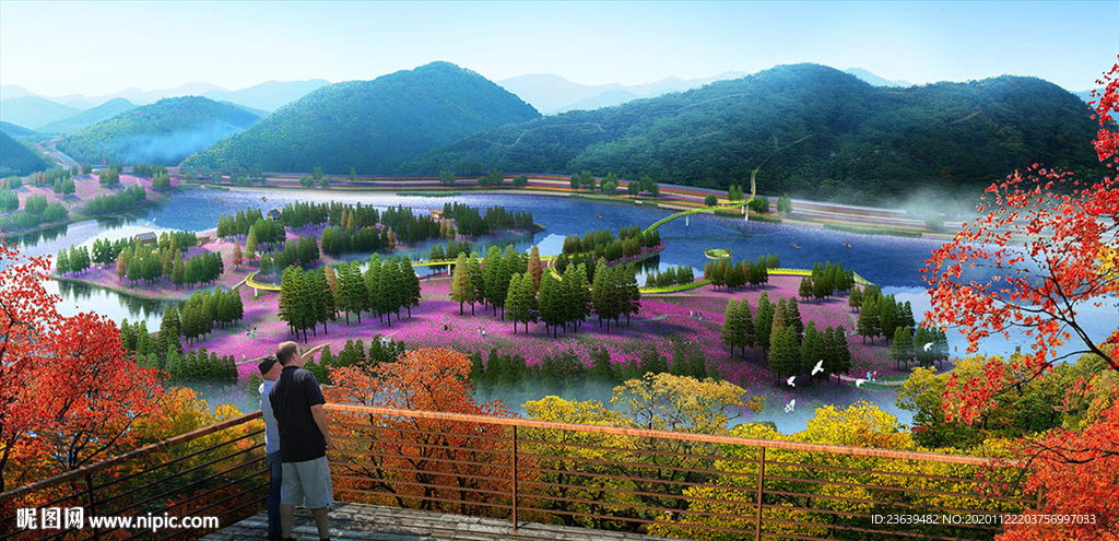 生態濕地公園設計效果圖