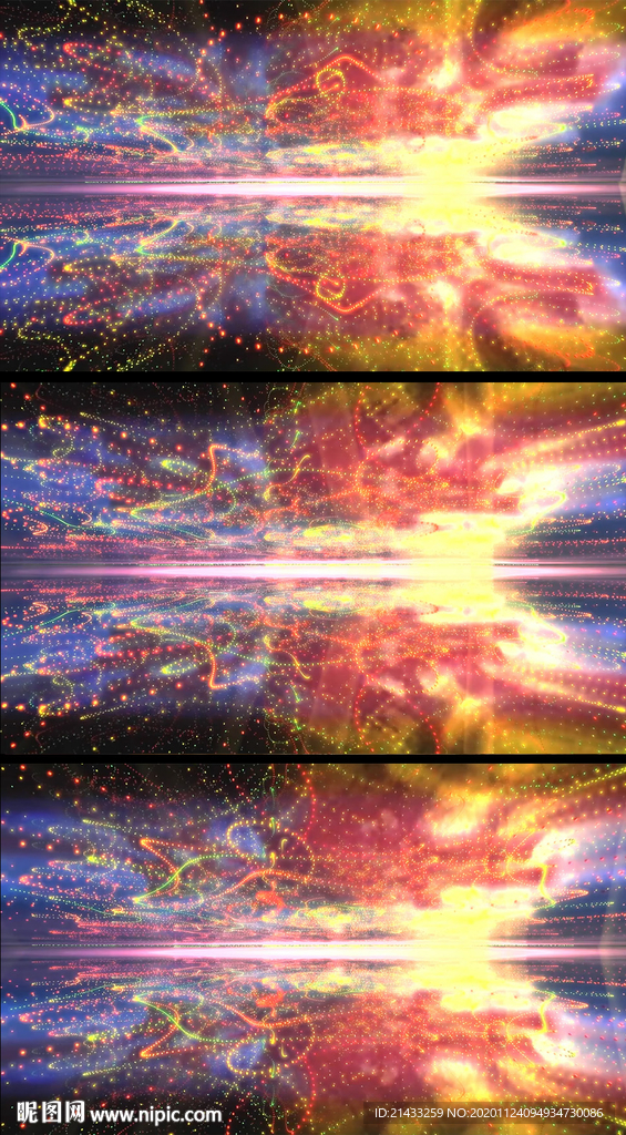 彩色粒子宇宙星云背景視頻