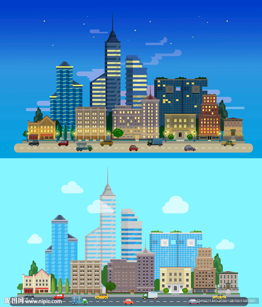 卡通街景