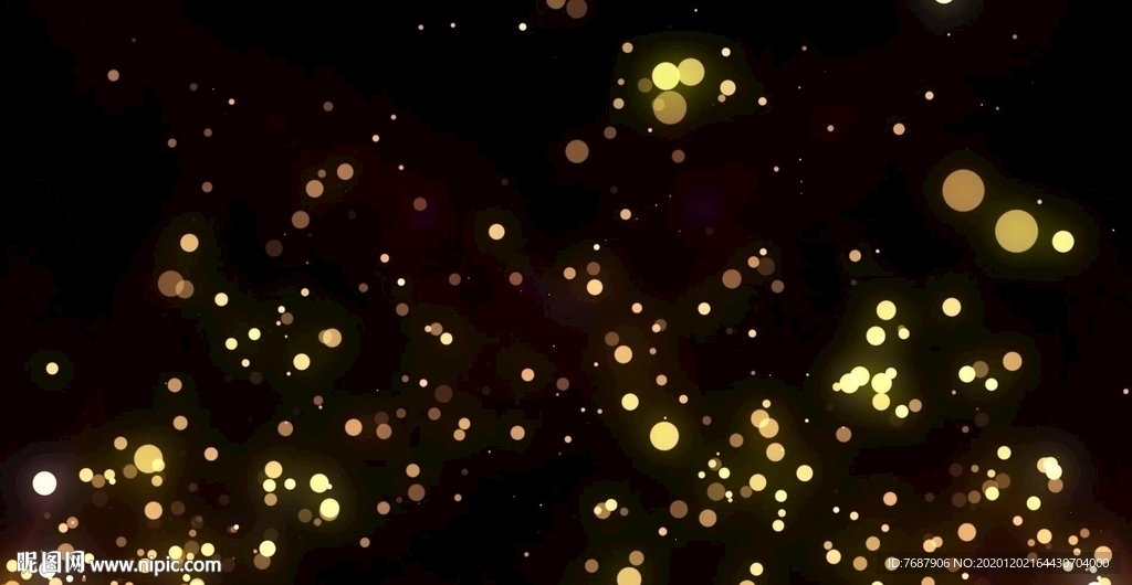 金色光斑粒子飘动年舞台视频素材