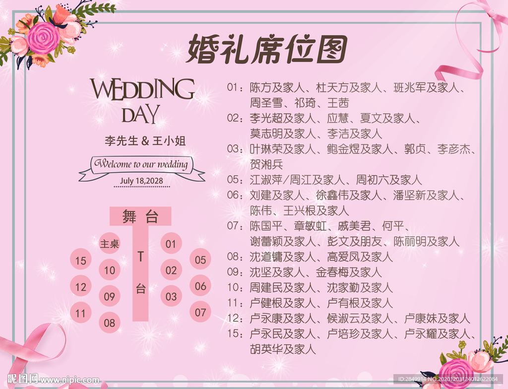 婚禮席位圖