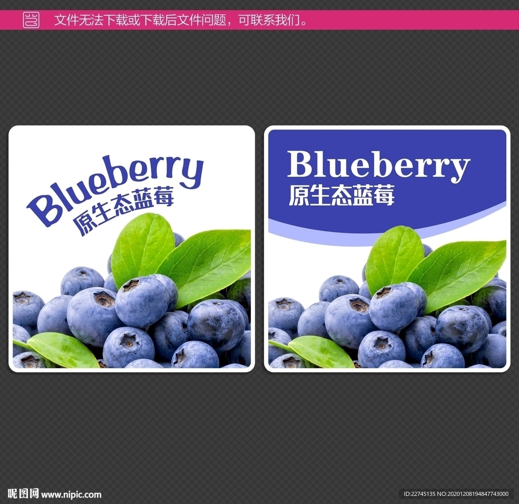 蓝莓包装标贴