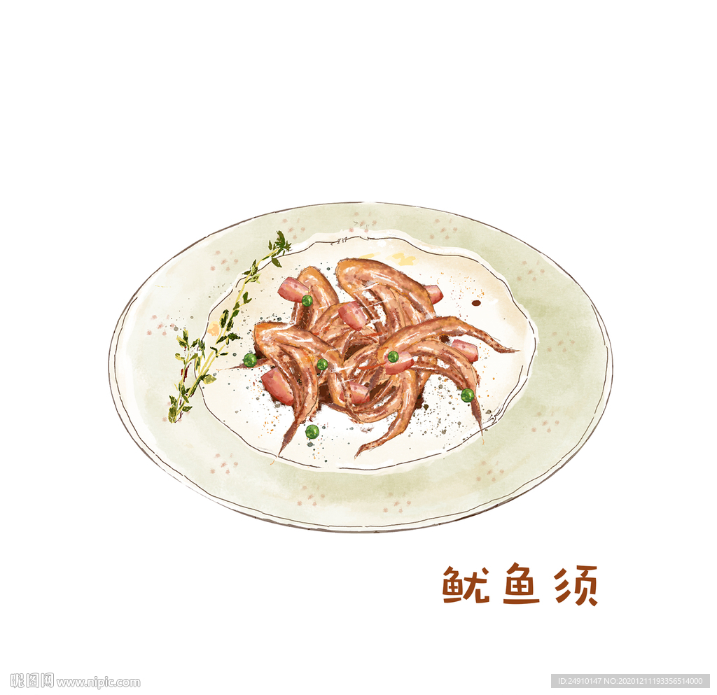 手繪魷魚(yú)須