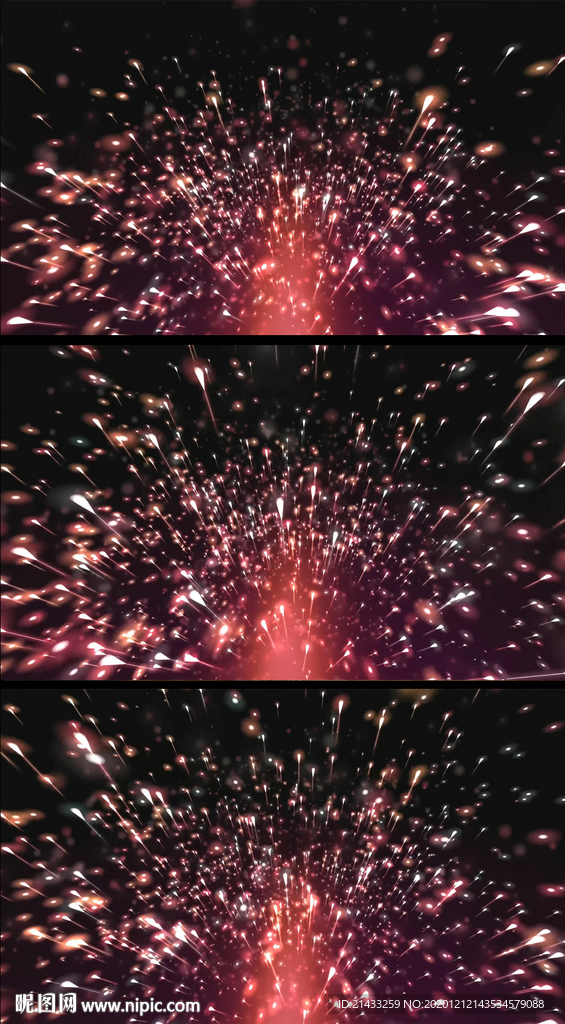 红色光粒扩散视频背景
